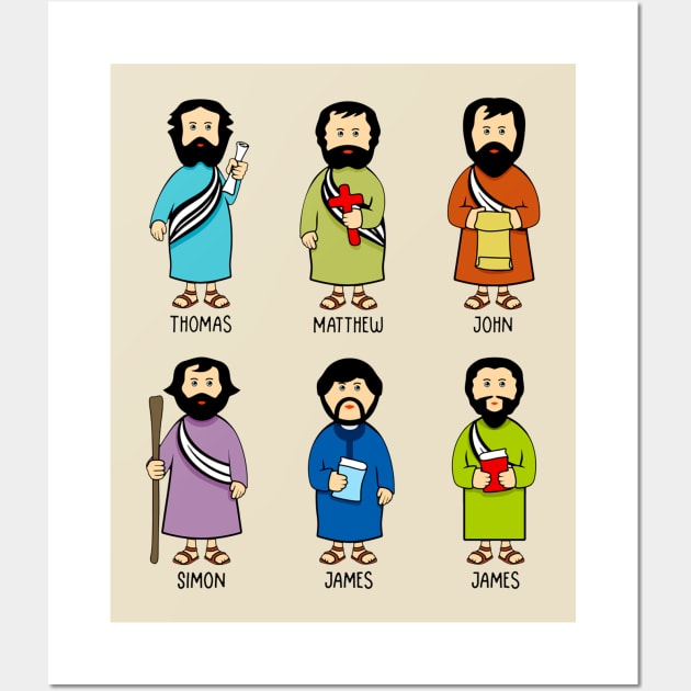 The apostles of Jesus Christ. Wall Art by sandra0021tees